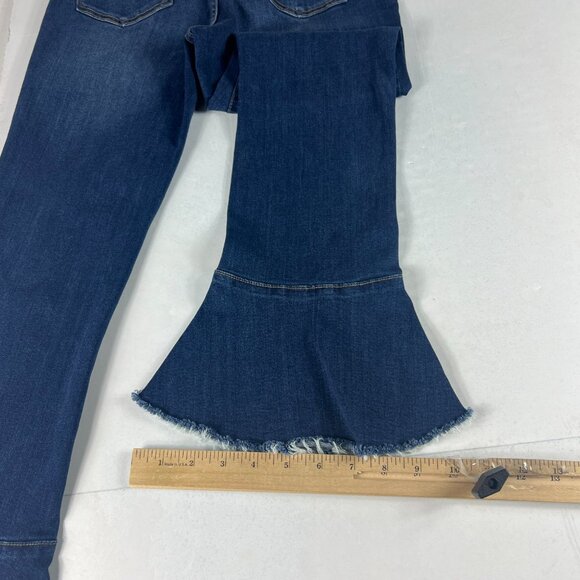 Judy Blue Jean Women 28x25* Crop Flare Skinny Mid Rise Blue Stretch Denim Tag 28 - Picture 11 of 16
